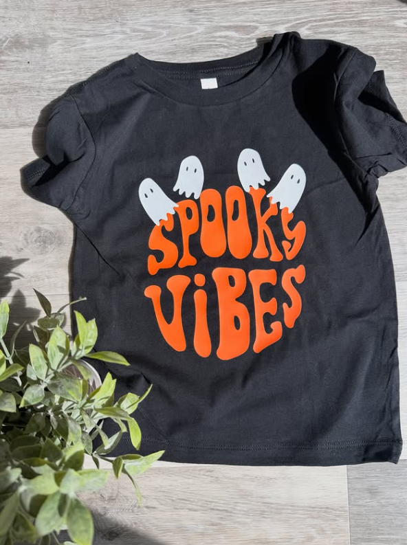 Spooky Vibes Kids Halloween Graphic Tee